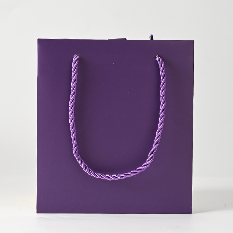 FANXI Custom Purple Paper Jewelry Bag