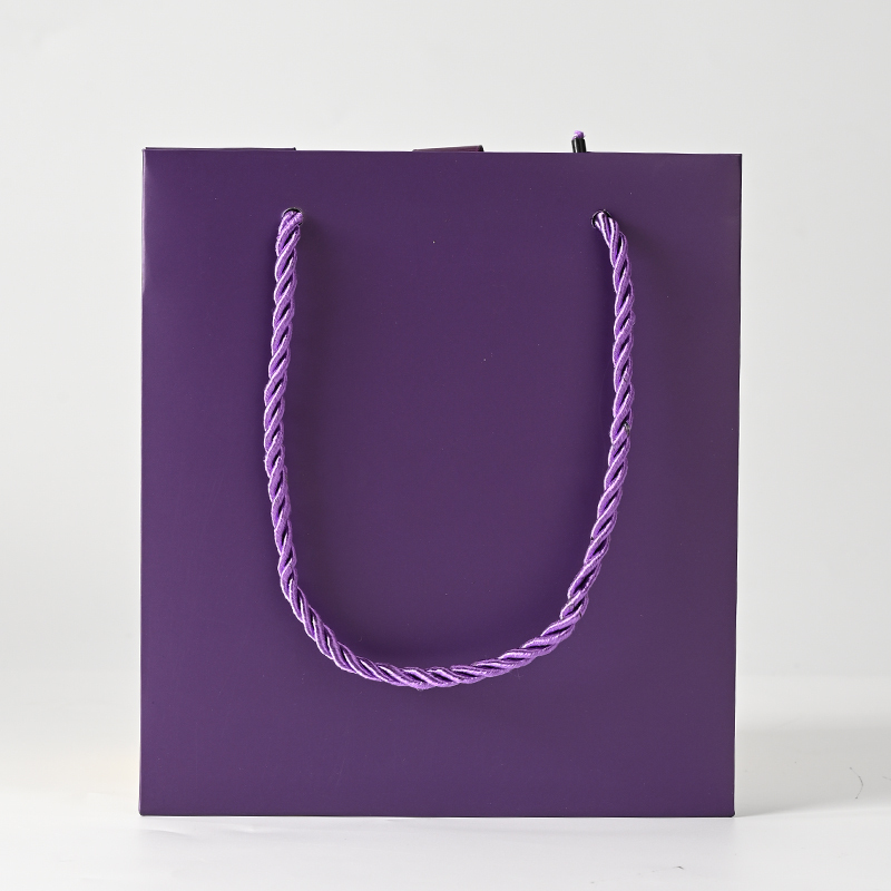 FANXI Custom Purple Paper Jewelry Bag