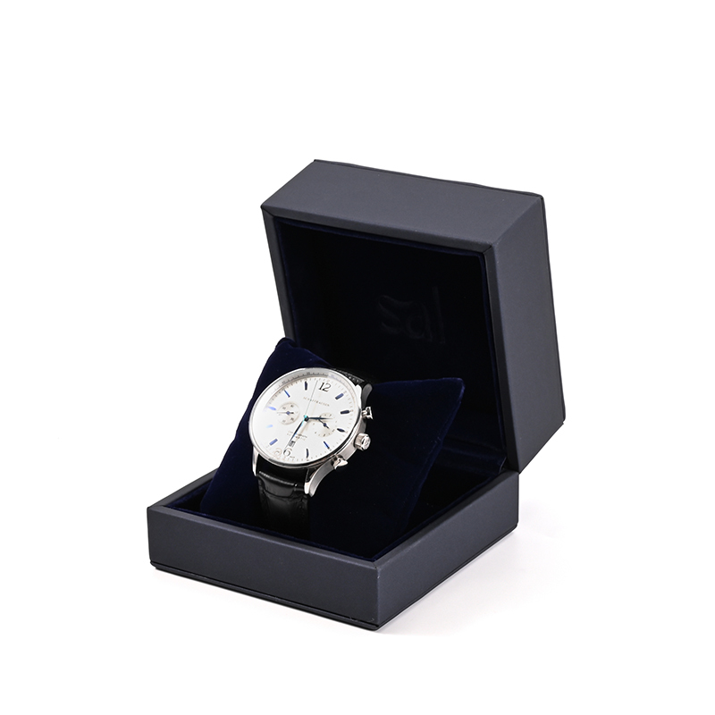 FANXI Custom Blue PU Leather Velvet Watch Box