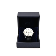 FANXI Custom Blue PU Leather Velvet Watch Box