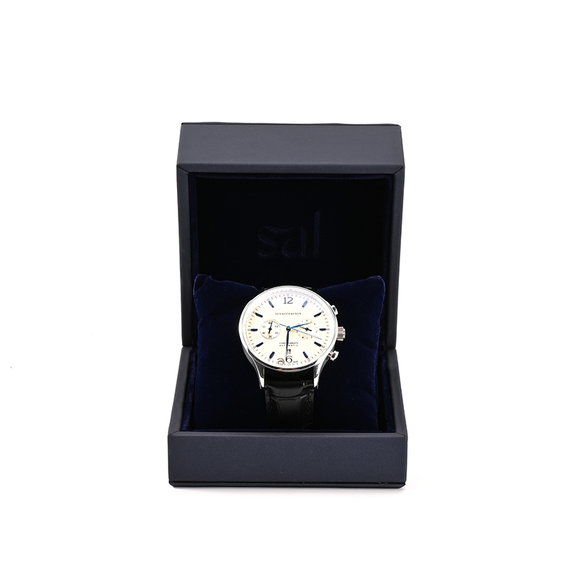 FANXI Custom Blue PU Leather Velvet Watch Box