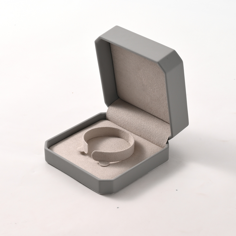 FANXI Custom Gray Microfiber PU Leather Bracelet Box