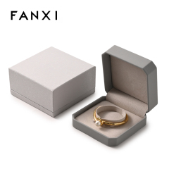 FANXI Custom Gray Microfiber PU Leather Bracelet Box
