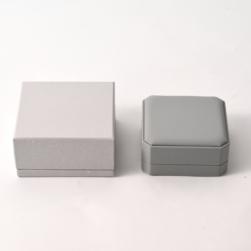 FANXI Custom Gray Microfiber PU Leather Bracelet Box