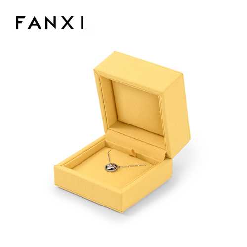 FANXI Custom Yellow Full Microfiber Pendant Box