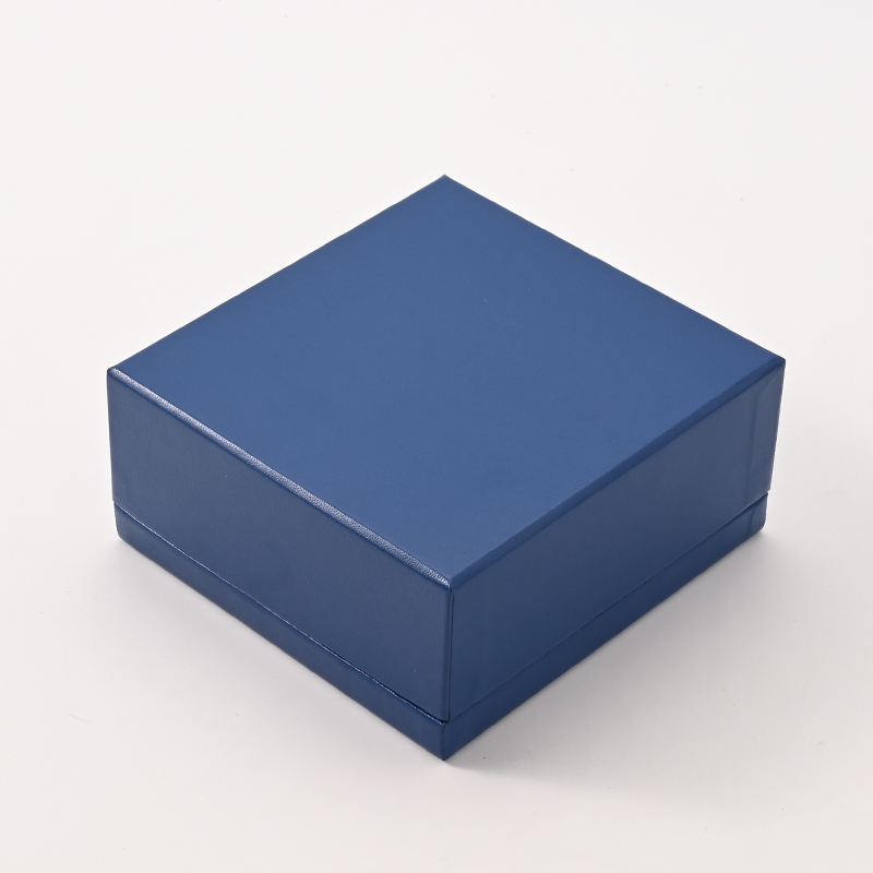 FANXI Custom Beige Blue PU Leahther Velvet Pendant Box