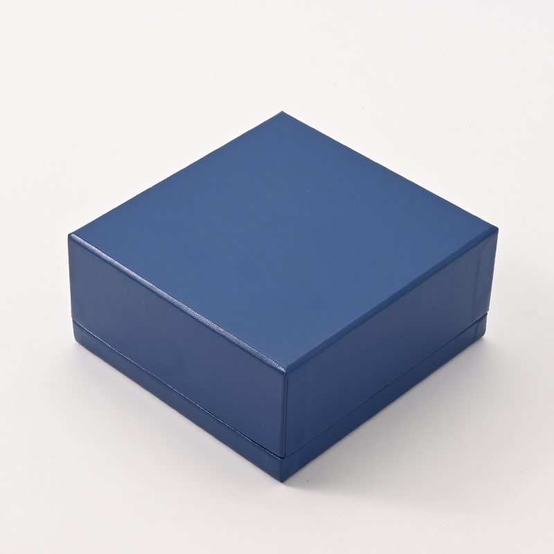FANXI Custom Beige Blue PU Leahther Velvet Pendant Box