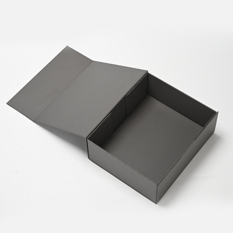FANXI Custom Grey Leatherette Paper Magnet Box