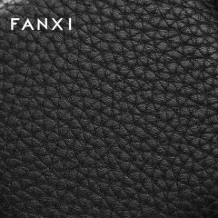 FANXI Luxury Black Leather Velvet Jewelry Box