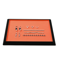 FANXI Custom Orange Microfiber Jewelry Display Tray