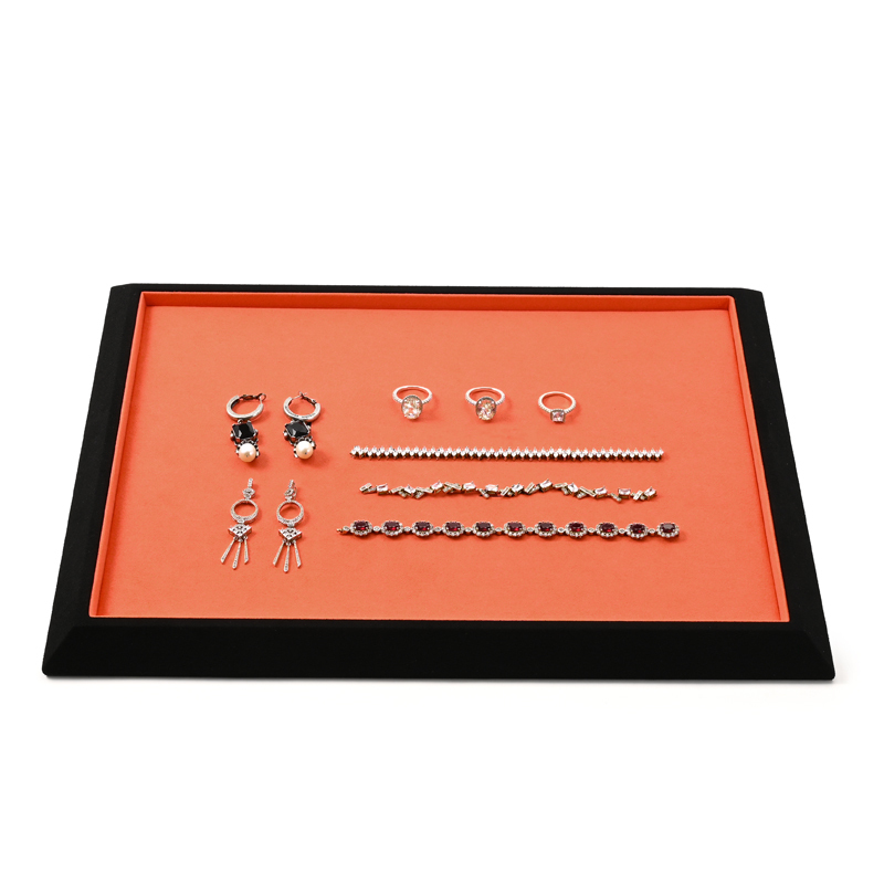 FANXI Custom Orange Microfiber Jewelry Display Tray