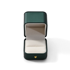 FANXI Custom Green PU Leather Velvet Ring Box
