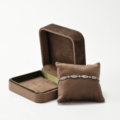 FANXI Custom Brown Velvet Satin Bracelet Box