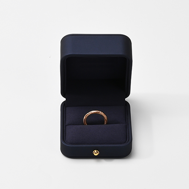 FANXI Custom Blue Microfiber Ring Box