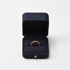 FANXI Custom Blue Microfiber Ring Box