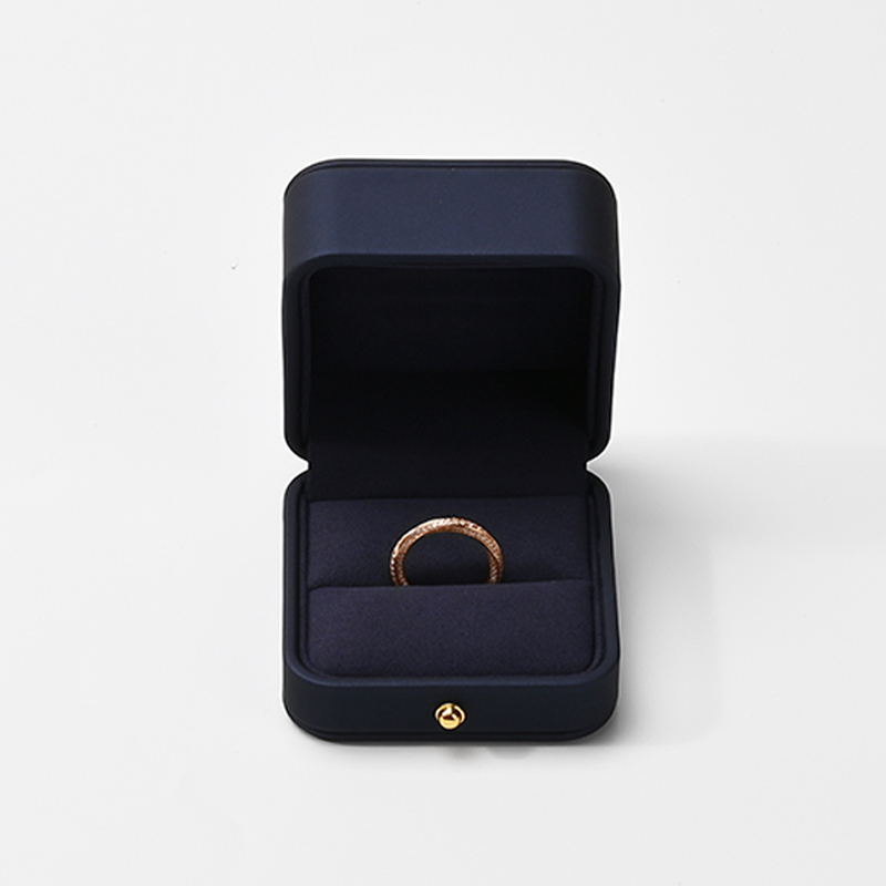 FANXI Custom Blue Microfiber Ring Box