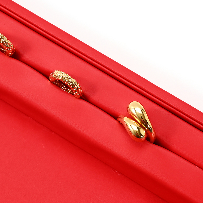 FANXI Custom Red PU Leather Jewelry Tray