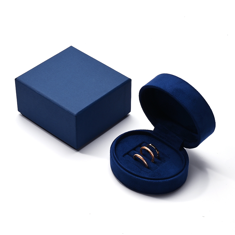 FANXI Custom Blue Suede Ring Box