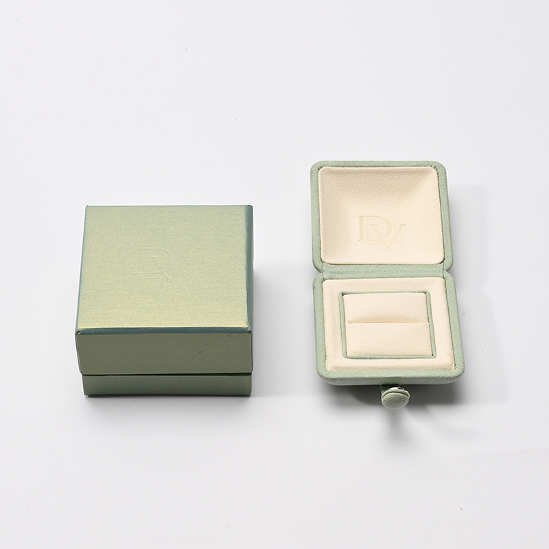 FANXI Custom Green Microfiber Ring Box