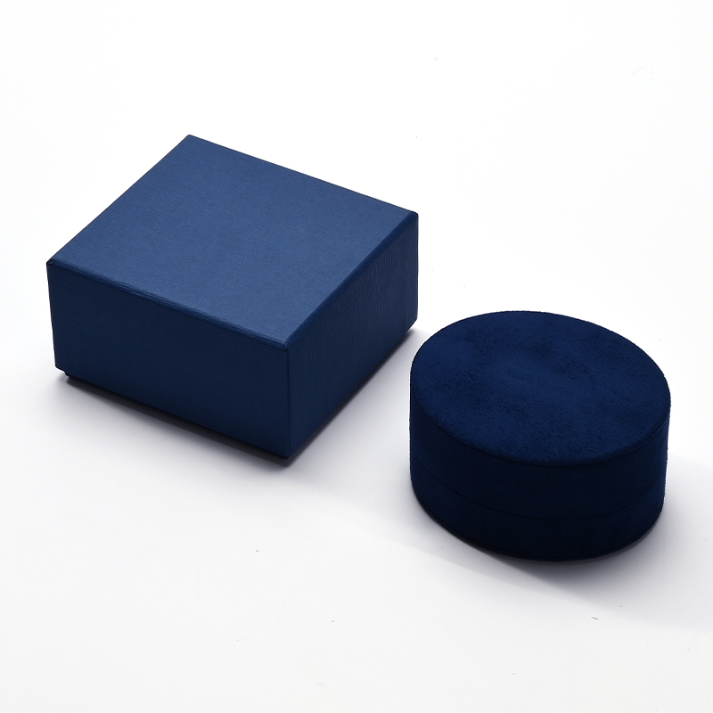 FANXI Custom Blue Suede Ring Box