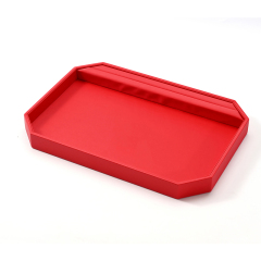 FANXI Custom Red PU Leather Jewelry Tray