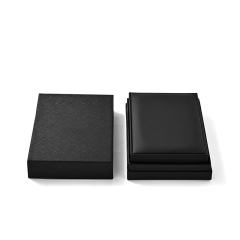 FANXI Custom Black PU Leather Velvet Necklace Box