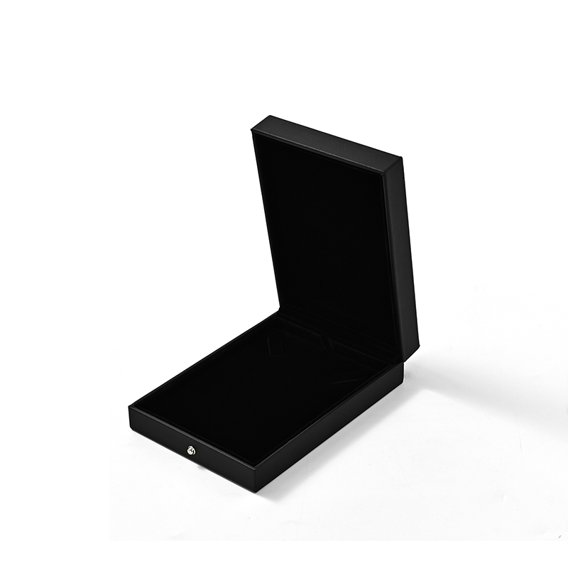 FANXI Custom Black PU Leather Velvet Necklace Box
