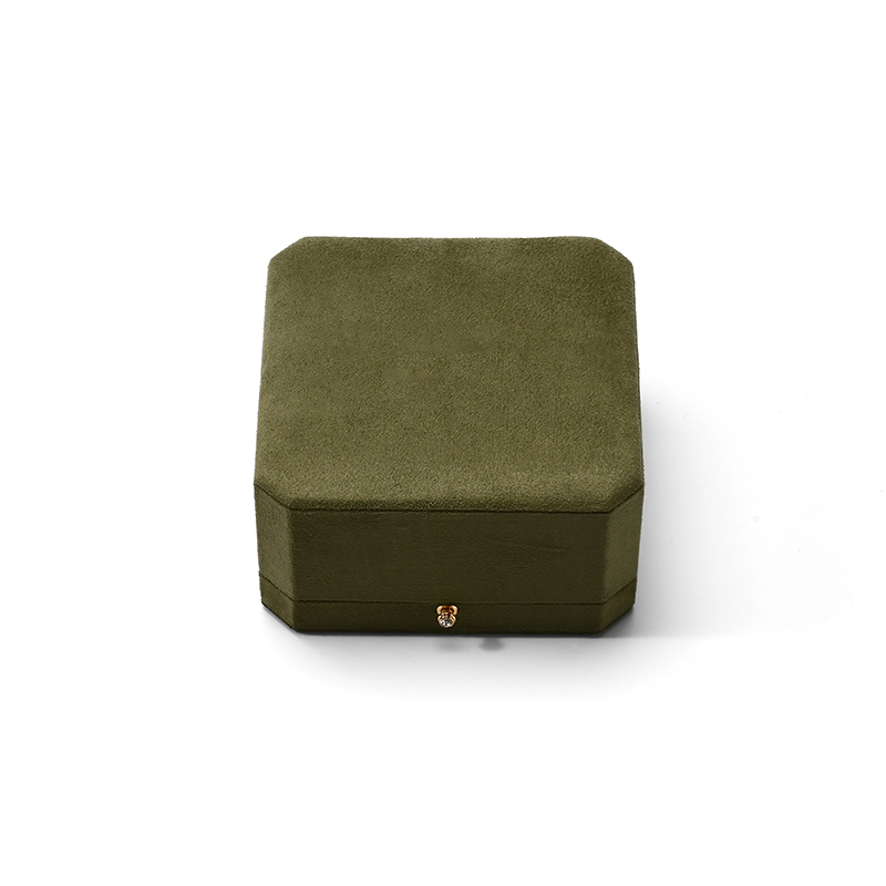FANXI Custom Green PU Leather Velvet Pendant Box