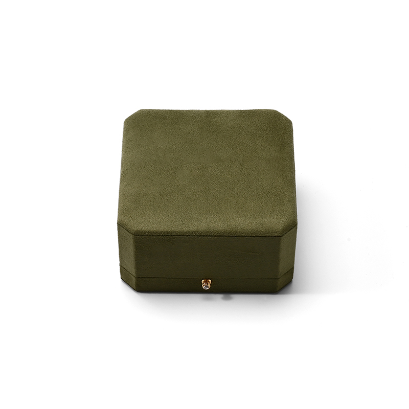 FANXI Custom Green PU Leather Velvet Pendant Box