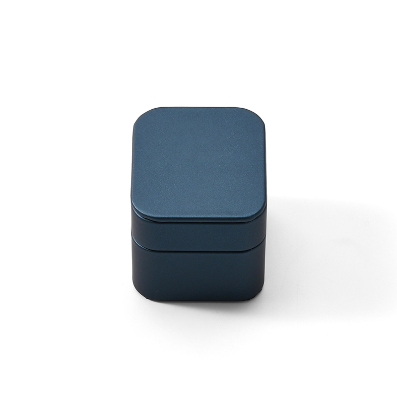 FANXI Custom Blue PU Leather Velvet Ring Box