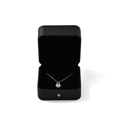 FANXI Custom Black PU Leather Velvet Pendant Box