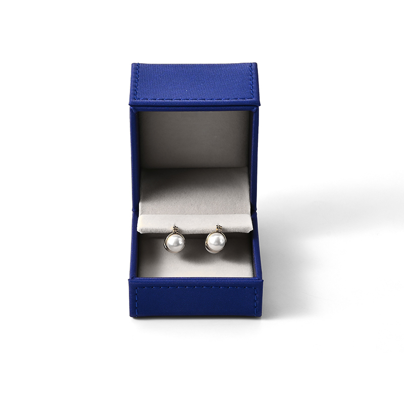 FANXI Custom Blue PU Leather Velvet Earring Box