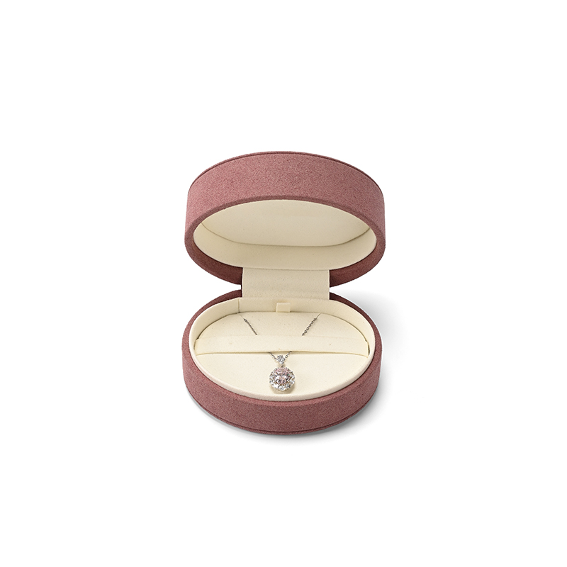 FANXI Custom Dusty Pink Microfiber Necklace Box