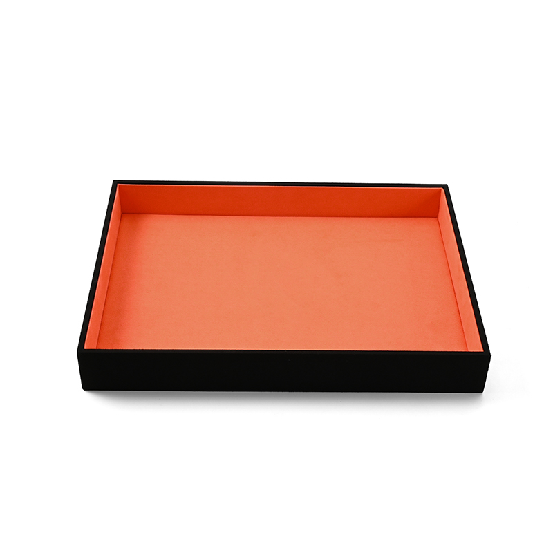 FANXI Custom Orange PU Leather Velvet Jewelry Dish