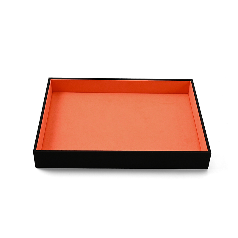 FANXI Custom Orange PU Leather Velvet Jewelry Dish