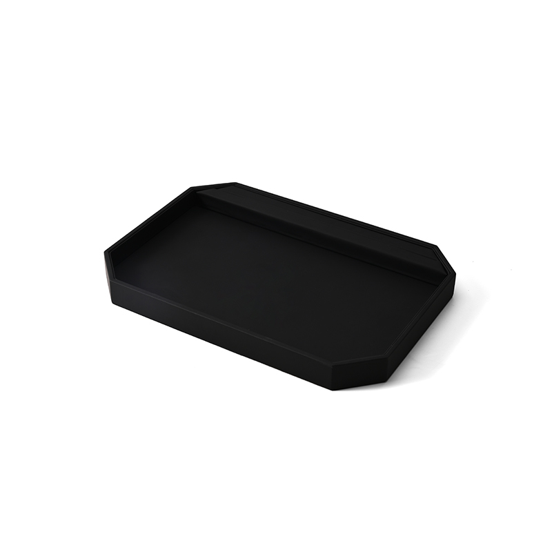 FANXI Custom Black PU Leather Jewelry Tray