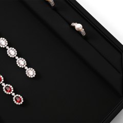 FANXI Custom Black PU Leather Jewelry Tray