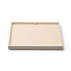 FANXI Custom Beige PU Leather Jewelry Tray