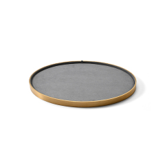 FANXI Custom Gray Microfiber Metal Jewelry Dish
