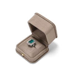FANXI Custom Gray Suede Ring Box