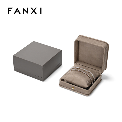 FANXI Custom Gray Suede Bangle Box