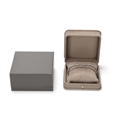 FANXI Custom Gray Suede Bangle Box