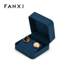 FANXI Custom Blue Microfiber Earring Box