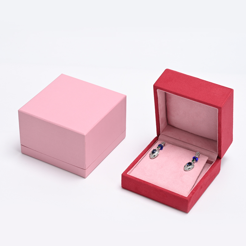 FANXI Custom Pink Suede Multi-functional Jewelry Box