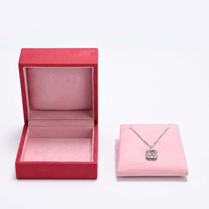 FANXI Custom Pink Suede Multi-functional Jewelry Box