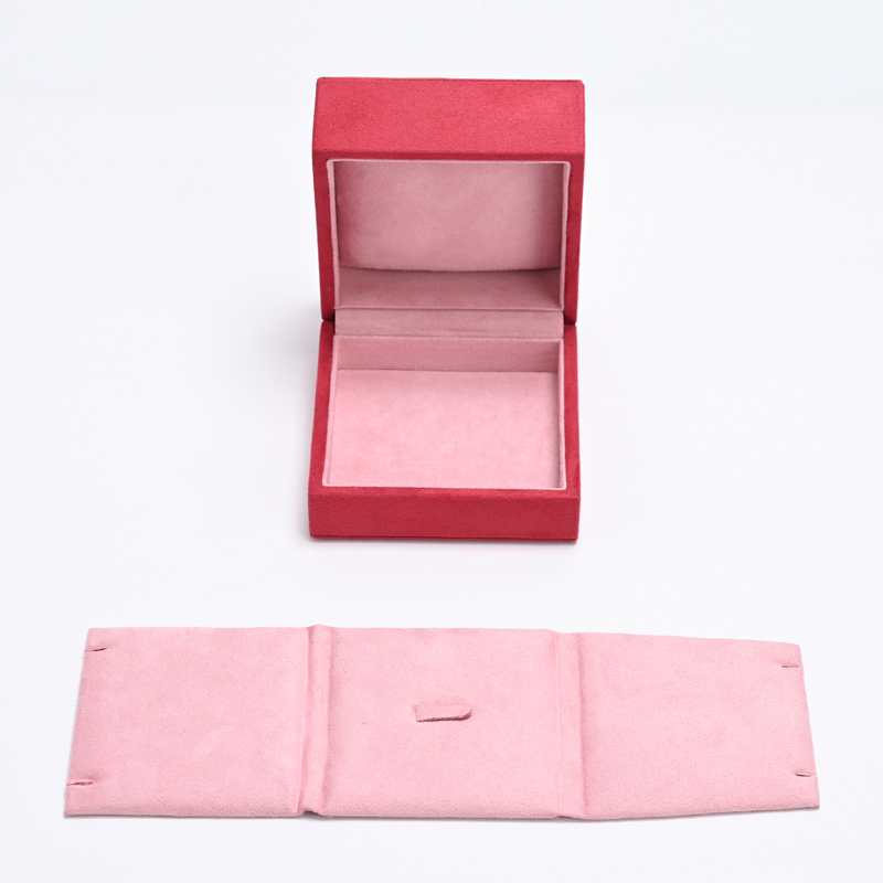FANXI Custom Pink Suede Multi-functional Jewelry Box