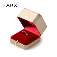 FANXI Custom Red Paper Velvet Jewelry Packaging Box