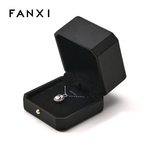 FANXI Custom PU Leather Microfiber Ring Pendant Box
