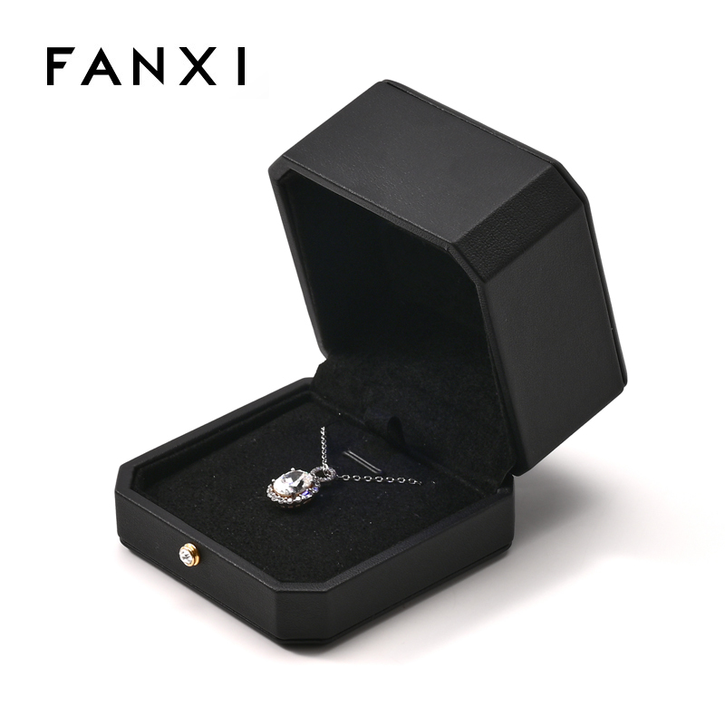 FANXI Custom PU Leather Microfiber Ring Pendant Box
