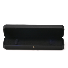 FANXI Custom Black PU Leather Microfiber Long Chain Box